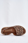 Zazoo 40327 Kožené Nazouvací Sandály Leopardí 36