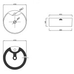 INVENA - Umyvadlo na desku GRANADA 41 cm, kruhové ,CE-44-001-W)