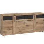 Komoda Grano GRNK03 4D2S dub viking/pvc dub viking/pvc šedý vesmír