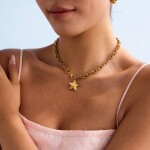 ELENYS Nova – pozlacený náhrdelník 18K žluté zlato Délka náhrdelníku: 40 cm