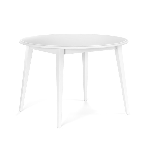 Massivo.cz Jídelní stůl Belluno Elegante 90 cm, bílý, kulatý, borovice, masiv