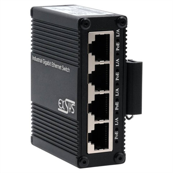 Exsys EX-62021PoE-P EXSYS EX-62021PoE-P 5-Port Industrial Gi síťový switch