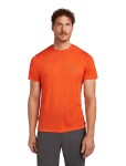 ICEBREAKER Mens 125 Cool-Lite Sphe SS Tee Trail, Fervid (vzorek) velikost: M