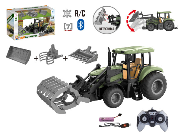 Mamido Traktor na dálkové ovládání 1:16 s vyměnitelnou lopatou 4v1