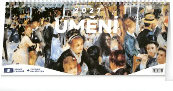 NOTIQUE Umění 2027 / Stolní kalendář / 14denní / 33 × 14,5 cm