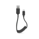 SBS spirálový kabel USB - USB-C 0.5m černá (TECABLETYPCSK)