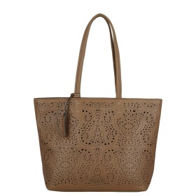 Stylová dámská koženková kabelka na rameno Zoe, tmavě hnědá