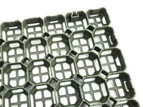 Zatravňovací dlaždice – Geopave GRAVEL - tloušťka 40 mm, zatížení 400 t/m², 57×38×4 cm zelená (khaki)