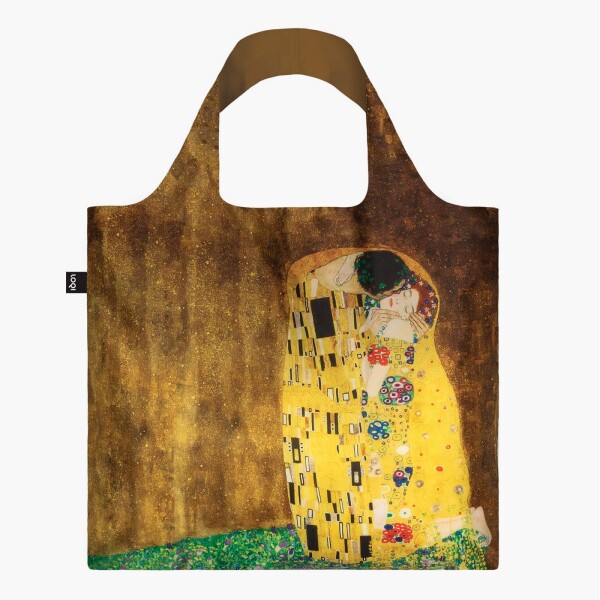 Skládací nákupní taška LOQI GUSTAV KLIMT The Kiss