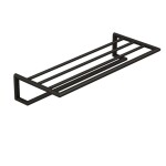 KLUDI - Vela R Držák ručníku s poličkou, délka 62 cm, broušený Gunmetal 58989N2