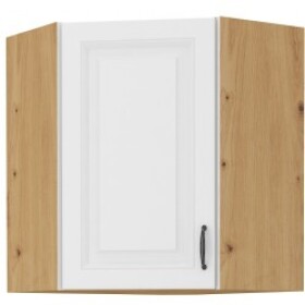Horní rohová skříňka Stilo 60x60 GN-72 1F (45°) Barva korpusu: Dub artisan, Barva dvířek: Bílá