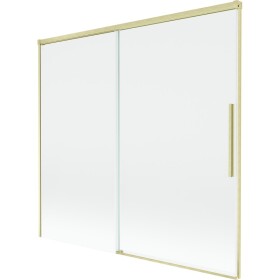 MEXEN/S - Rox vanová zástěna 2-křídlová posuvná 170 x 150, transparent, zlatá kartáčovaná 8C9-170-001-55-00