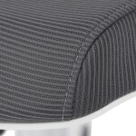 Židle kancelářská, tmavě šedá síťovina MESH, bílý plast, plastový kříž