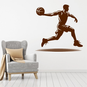 Samolepka Basketbal Barva: hnědá, Velikost: 60 x 59 cm