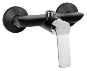 AQUALINE - SINTRA nástěnná baterie 3/4", bez ramínka, černá mat/chrom SX013