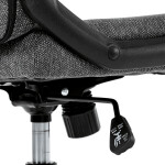 Kancelářské křeslo, šedá látka, kovový kříž