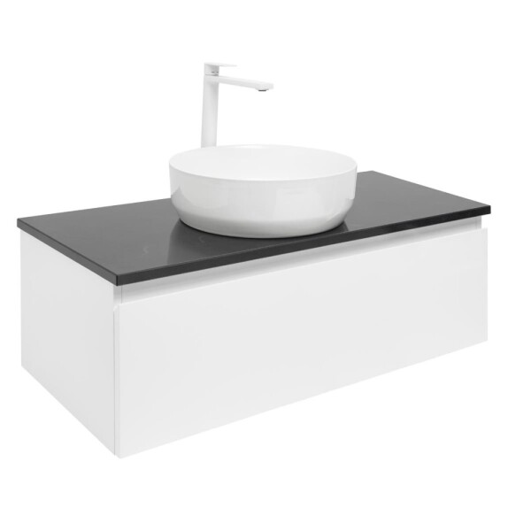 Koupelnová skříňka s krycí deskou SAT B-WAY 99x30x45 cm bílá lesk BWAY100WTKUB BWAY100WTKUB