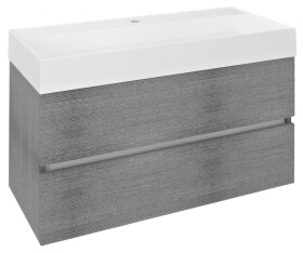 SAPHO - ODETTA umyvadlová skříňka 95x50x43,5cm, dub stříbrný DT100-1111