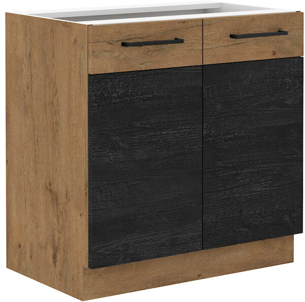 Spodní skříňka Vigo 80 D 2F BB Barva korpusu: Dub Lancelot, Barva dvířek: Dark wood