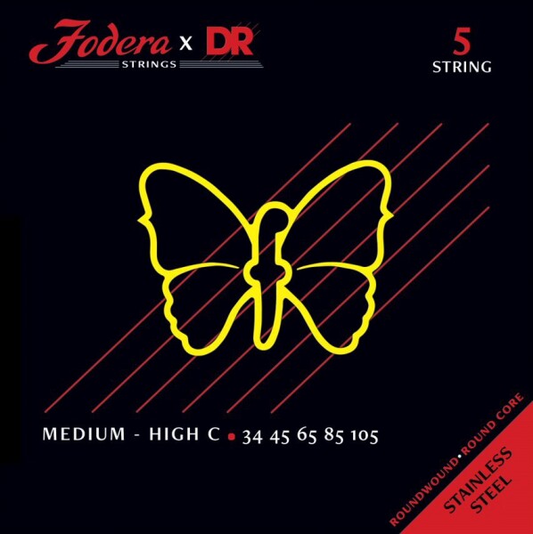 DR Strings Fodera Nickel 5 Medium (High C) 34105