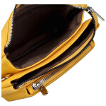 Trendy dámská koženková crossbody kabelka Aksila, žlutá