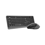 A4tech bezdrátový kancelářský set klávesnice s myši, šedá