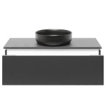 Koupelnová skříňka s krycí deskou SAT Feel 100x30x46 cm antracit mat SATFEEL100ANTD SATFEEL100ANTD