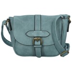 Trendy dámská koženková crossbody kabelka Arlena, džínově modrá
