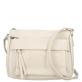 Trendy dámská koženková crossbody kabelka Lenka, béžová