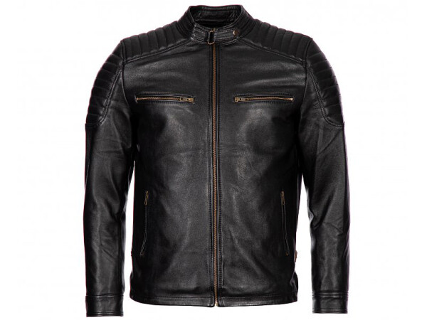 Pánská Kožená Bunda Black Jet Classic Brixton Černá Velikost: 8XL
