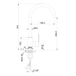 INVENA - Dřezová baterie IRON, nerez/ černá BZ-53-L04-L