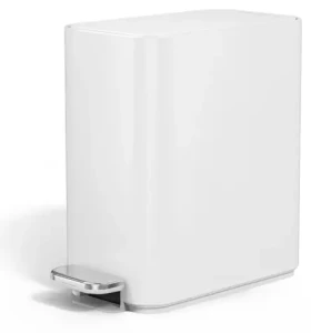 Simplehuman Pedálový odpadkový koš 5 l bílá ocel / Odpadkový koš / úzký / pedálový / vnitřní zásobník na sáčky