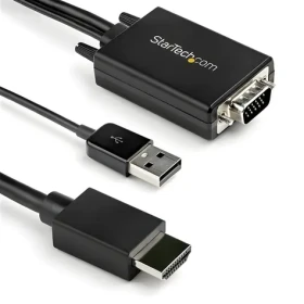 StarTech kabel VGA na HDMI černá / USB audio / 1080p / 60Hz / 2 m (VGA2HDMM2M)