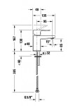DURAVIT - Manhattan Umyvadlová baterie, FreshStart, chrom MH1011002010