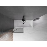 MEXEN/S - Velar L dvoukřídlá posuvná vanová zástěna 95 x 150, grafit, grafit metal 896-095-003-41-95