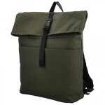 Trendy dámský pogumovaný batoh Ustym, army-zelená