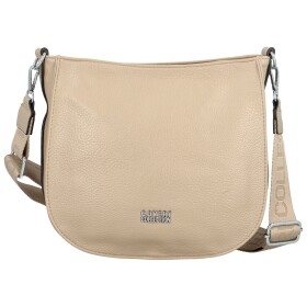 Trendy dámská koženková crossbody kabelka Candelis, béžová