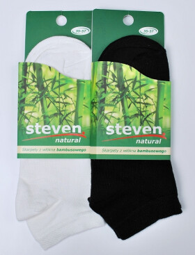 Kotníkové ponožky Steven Natural art.094 bílá 35-37