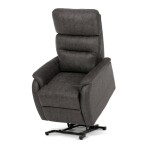 Polohovací křeslo, elektrické kabelové ovládání, černá, látka vintage, TV-L8904 BK3