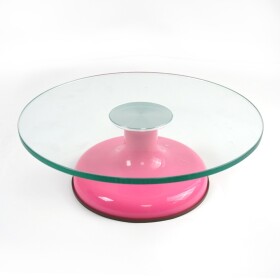 Cake star Otočný stojan skleněný růžový 30cm