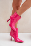 Lakovane Botky Na Špičce Vkládací Fuchsie Seliri 40