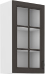 Horní prosklená skříňka Stilo 40 GS-90 1F Barva korpusu: Dub artisan, Barva dvířek: Clay Grey