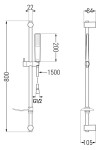 MEXEN/S - Caro DF72 sprchová baterie s příslušenstvím, chrom 74664DF72-00