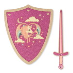 Konges Sløjd Dětská hračka Štít a meč Pink, růžová barva, plast