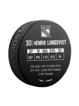 Inglasco / Sherwood Puk Henrik Lundqvist #30 New York Rangers Retirement Souvenir Hockey Puck In Cube