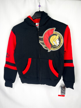 Outerstuff Dětská Mikina Ottawa Senators Faceoff Colorblocked Fleece Full-Zip Velikost: Dětské let)