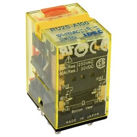 Idec RU Series průmyslové relé , 24 V/AC, 10 A, 1 ks