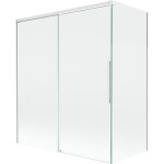 MEXEN/S - Rox vanová zástěna 2-křídlová posuvná 140 + 70 x 150, transparent, bílá 8C9-140-070-20-00