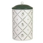 Strömshaga Plechová dóza Lovisa Green/White 21 cm, zelená barva, kov