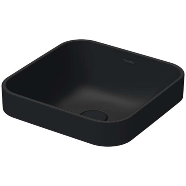 DURAVIT - Happy D.2 Plus Umyvadlová mísa zápustná, 40x40 cm, bez přepadu, WonderGliss, antracit mat 23594013001